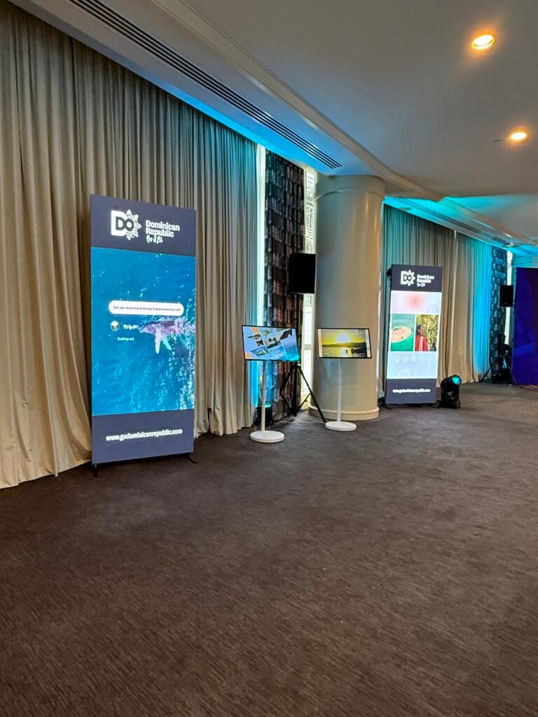 LED screen and totem rental for corporate events in Miami